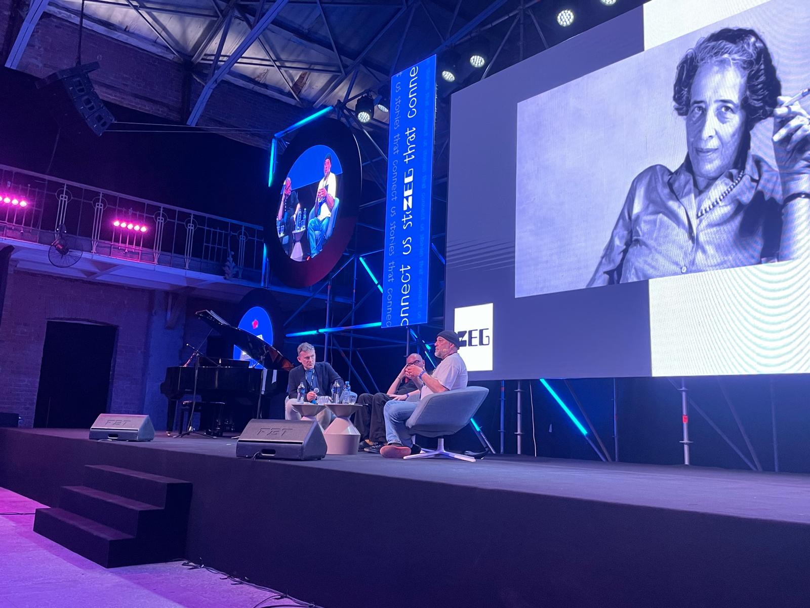 Conference hall with Yaroslav Trofimov and Volodymyr Yermolenko